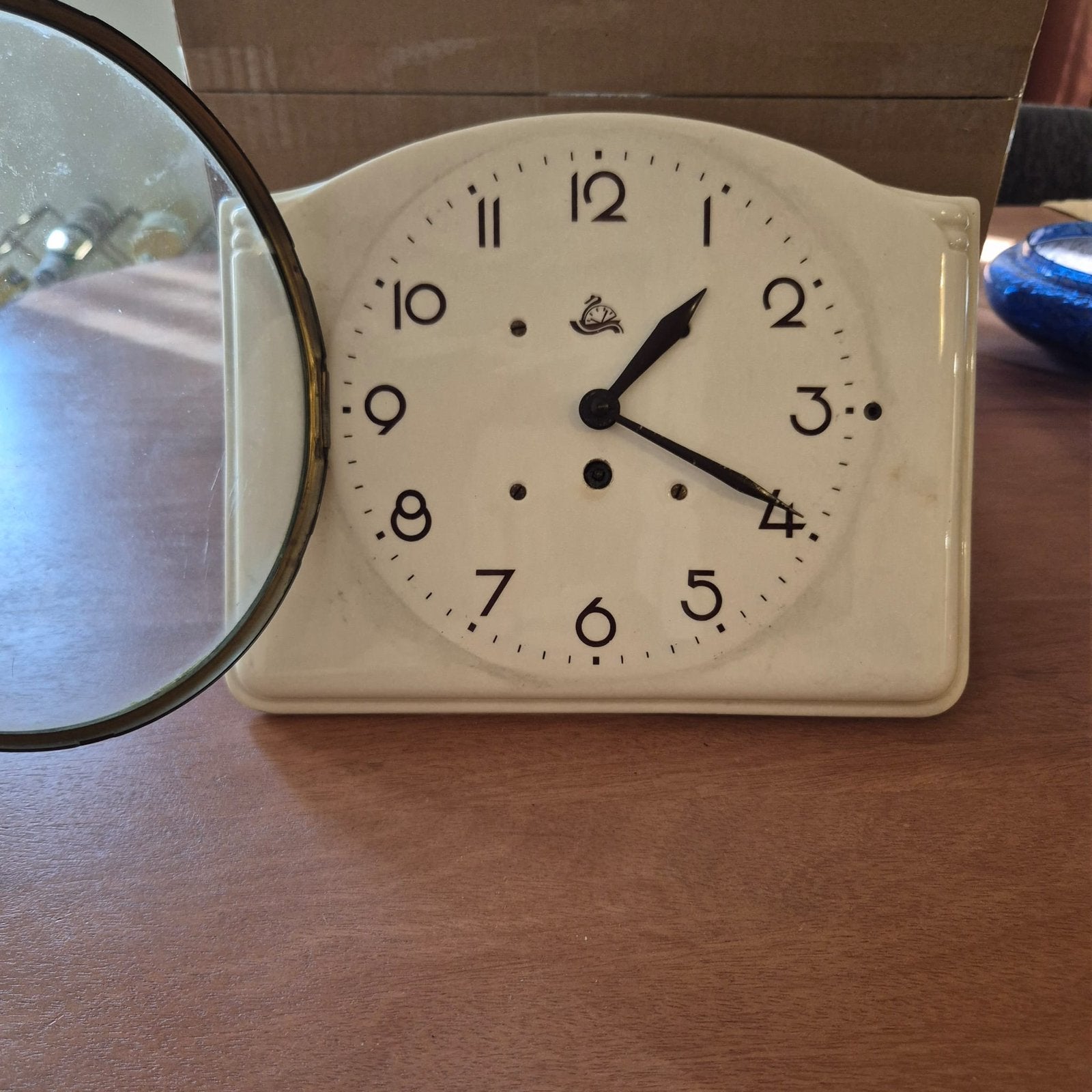 Vintage mechanische keramieken keukenklok juba, Antiek en Kunst, Ophalen