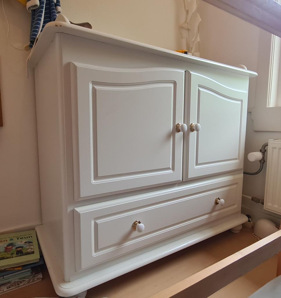 Brocante kast, Ophalen, Gebruikt, Minder dan 100 cm, Overige houtsoorten