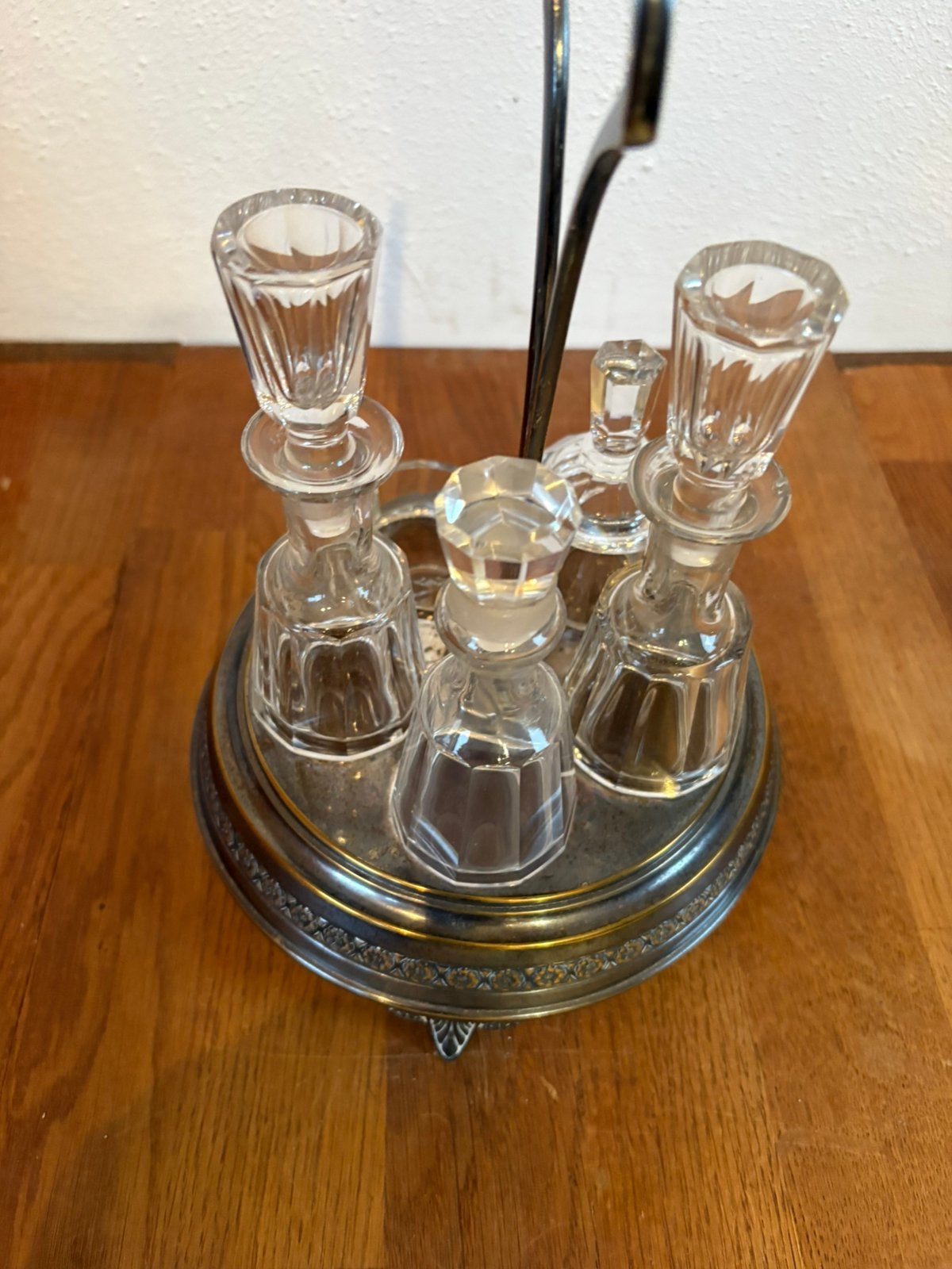 Peper zout, olie en azijn houder, Gebruikt, Overige typen, Ophalen of Verzenden, Metaal