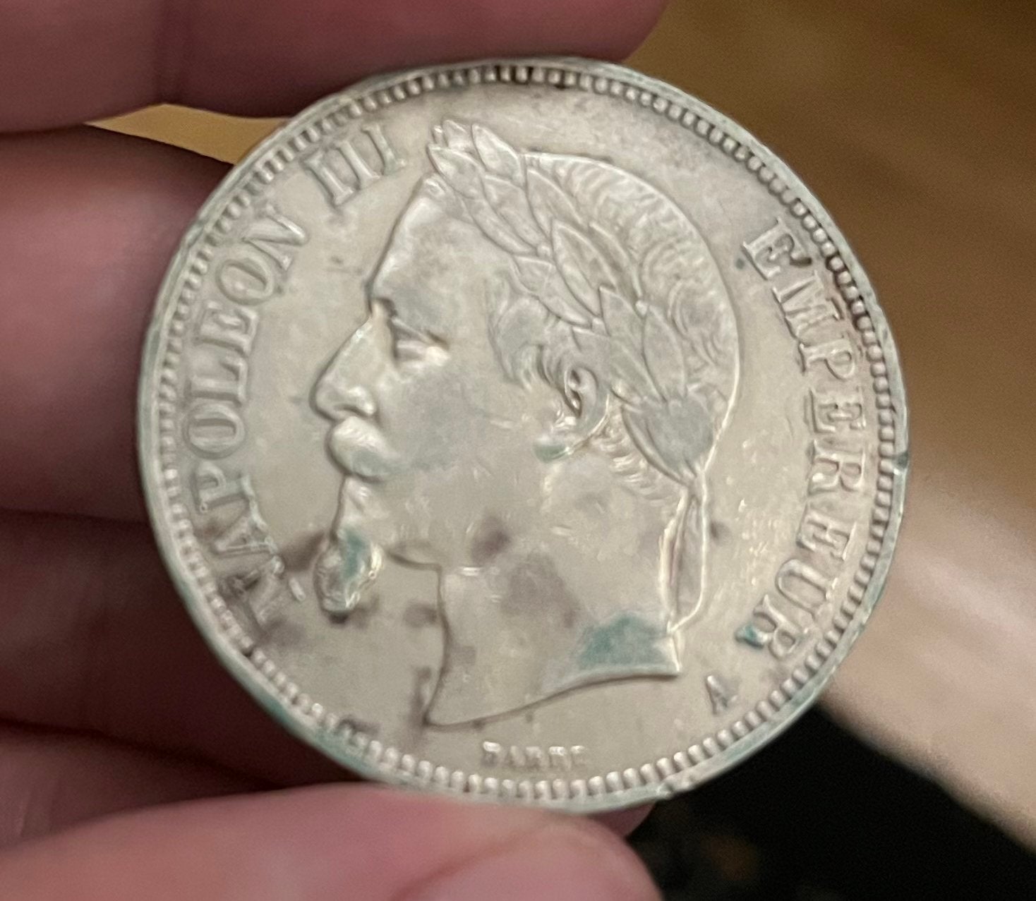 Zilveren 5 Francs Napoleon III 1868 A - Frans Keizerrijk, Ophalen of Verzenden, Frankrijk, Losse munt, Zilver