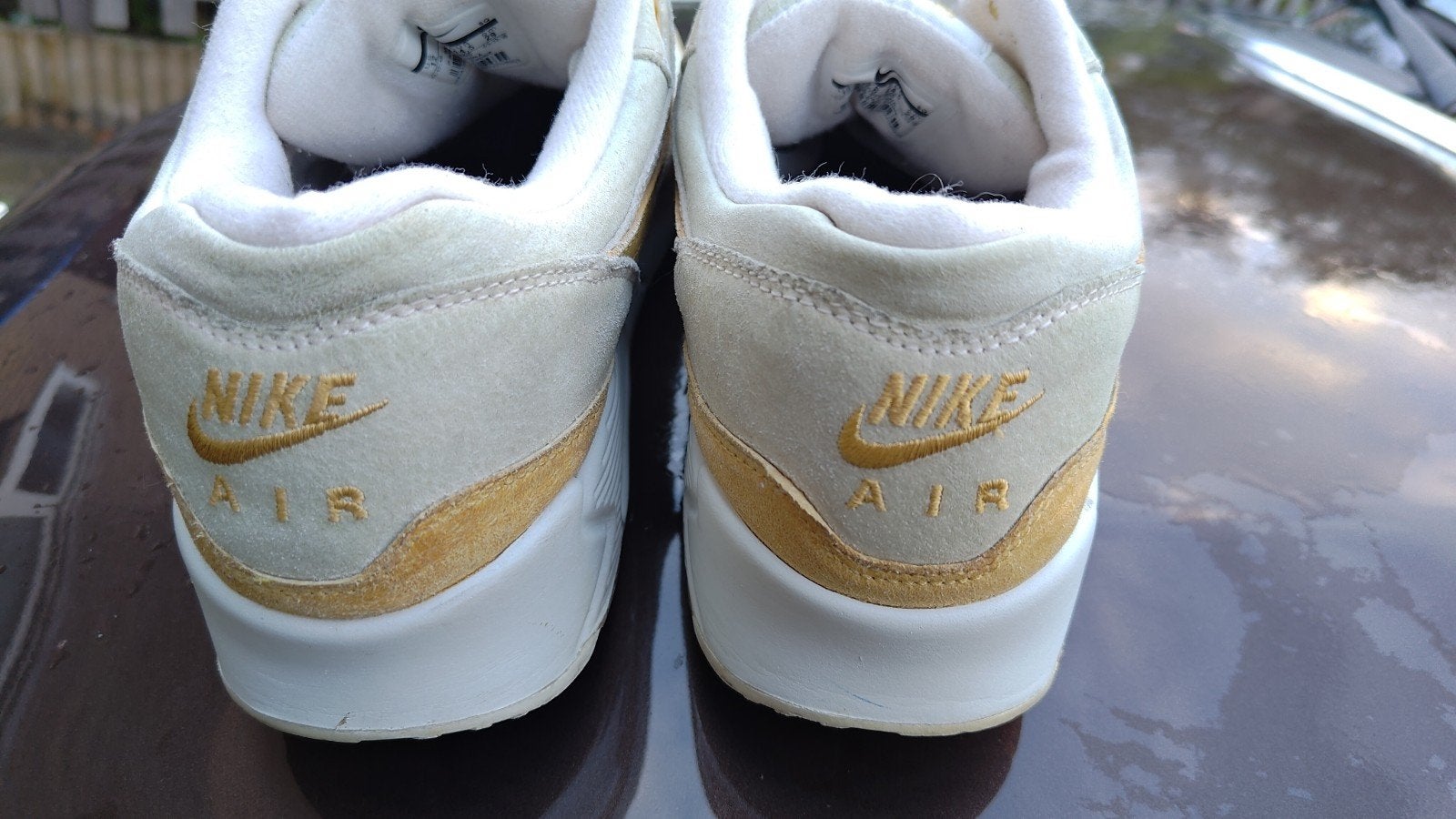 Nike Air Max 90/1 Guava Ice Wheat Gold AQ1273-800, Overige kleuren, Nike, Ophalen of Verzenden, Sneakers of Gympen