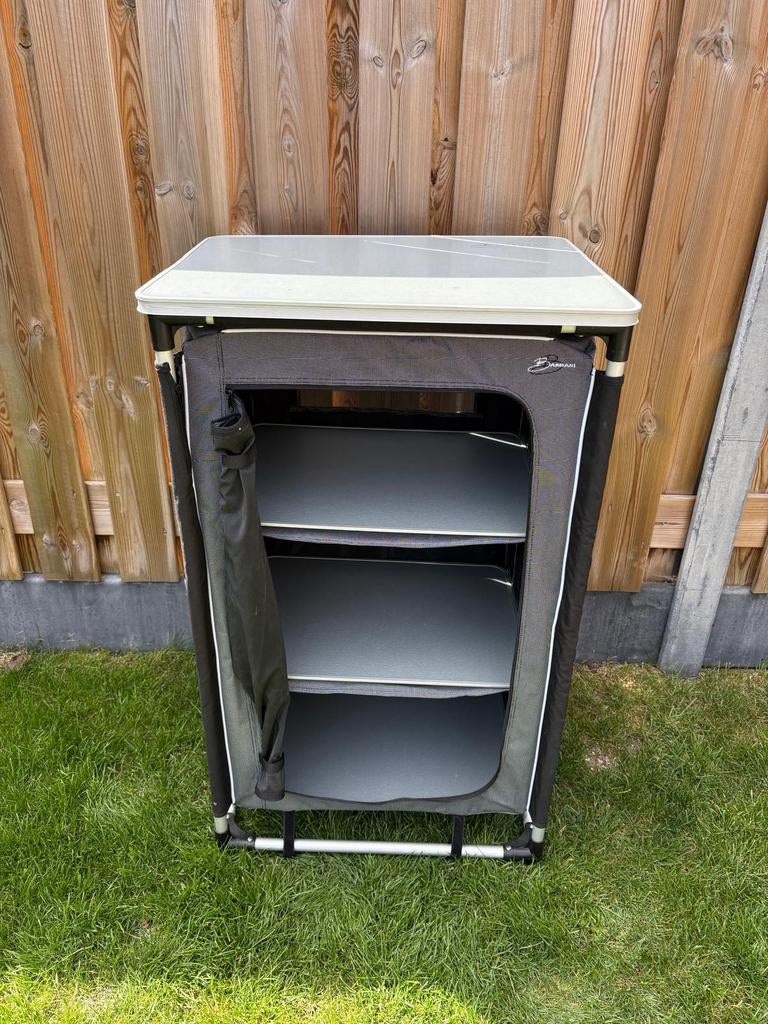 Opvouwbare Campingkast Bardani met 3 Planken, Ophalen, Zo goed als nieuw