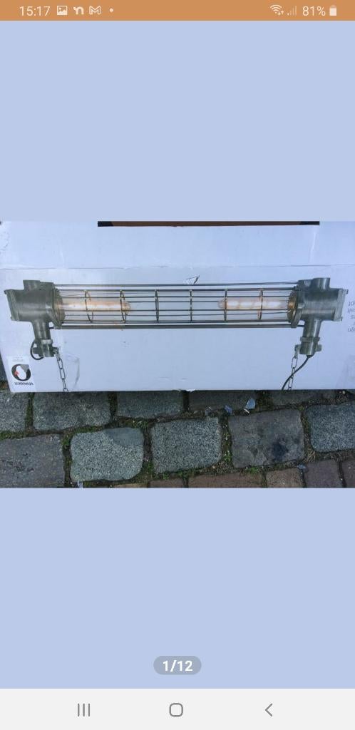 Plafondlamp tube, Incl. 2 Langwerpige ledlampen, Huis en Inrichting, Lampen | Hanglampen, Ophalen, Zo goed als nieuw, Metaal, Plafondlamp tube, Incl. 2 Langwerpige ledlampen