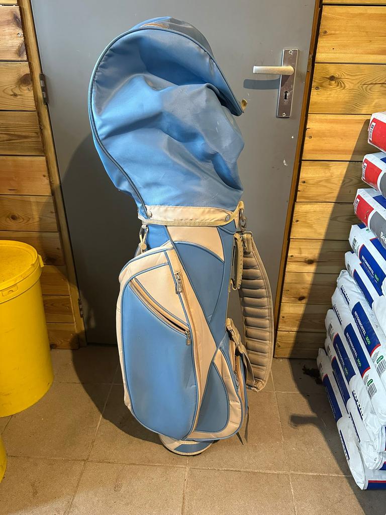 Golftas, trolley en junior clubs, Sport en Fitness, Golf, Ophalen, Zo goed als nieuw, Tas