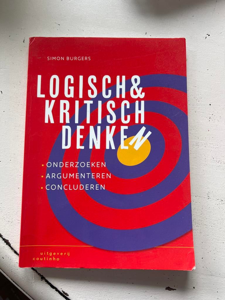 Logisch & Kritisch Denken - Simon Burgers, Ophalen of Verzenden, Gamma, Zo goed als nieuw, HBO