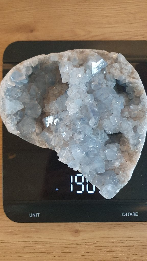 Celestien Geode - Prachtig Mineraal van 1905 gram, Ophalen, Mineraal