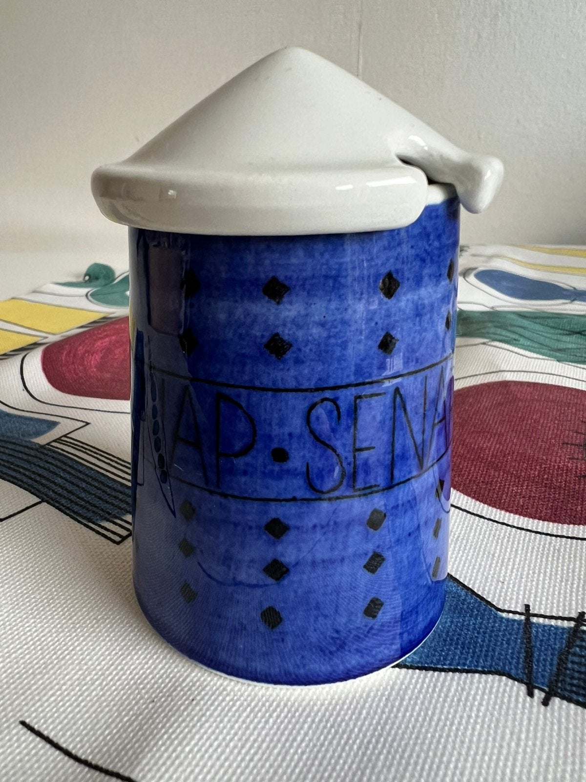 Vintage Rörstrand Picknick Senaps Mosterdpot Deksel Westman, Antiek en Kunst, Ophalen of Verzenden