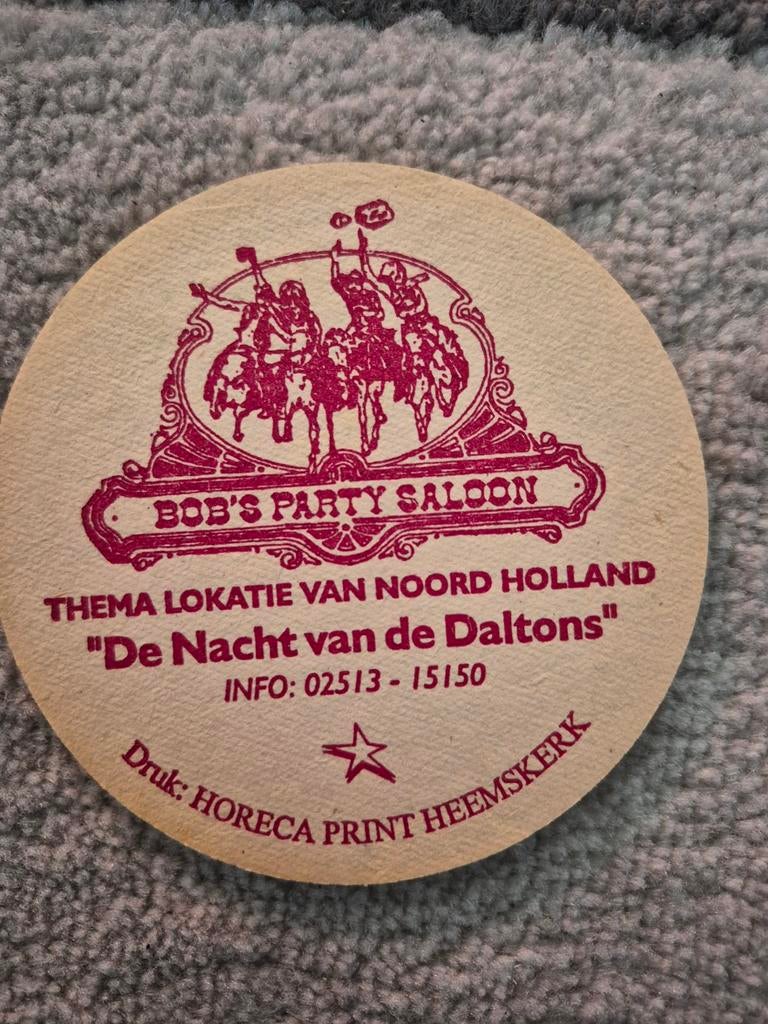 Heineken viltje Bob's Party Saloon: De Nacht van de Daltons, Verzamelen, Ophalen of Verzenden