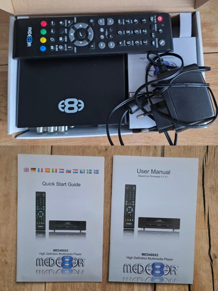 Mede8er MED400X2 Mediaspeler  Full HD 100% Complete in box, Audio, Tv en Foto, Mediaspelers, Ophalen of Verzenden, Zo goed als nieuw