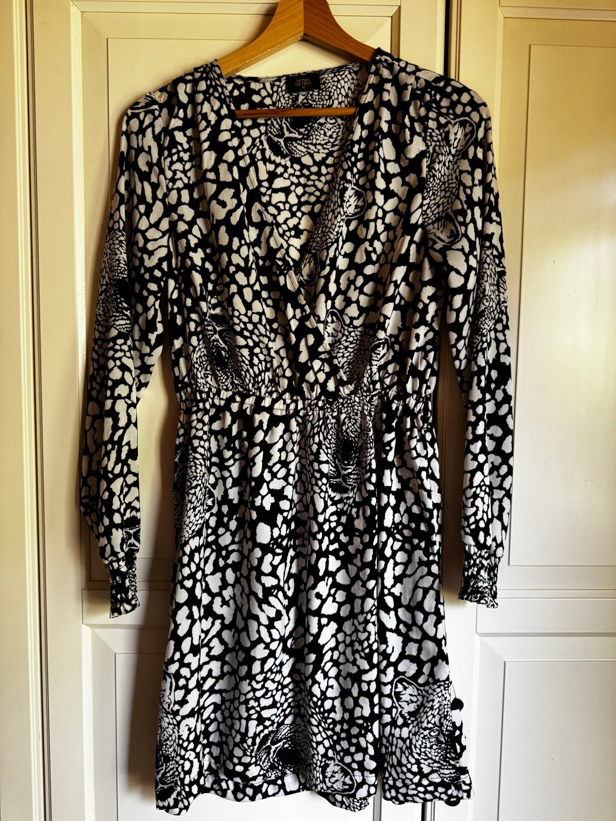 Seven Sisters jurk met dierenprint - Maat XS, Zwart, Ophalen of Verzenden, Zo goed als nieuw, Maat 34 (XS) of kleiner