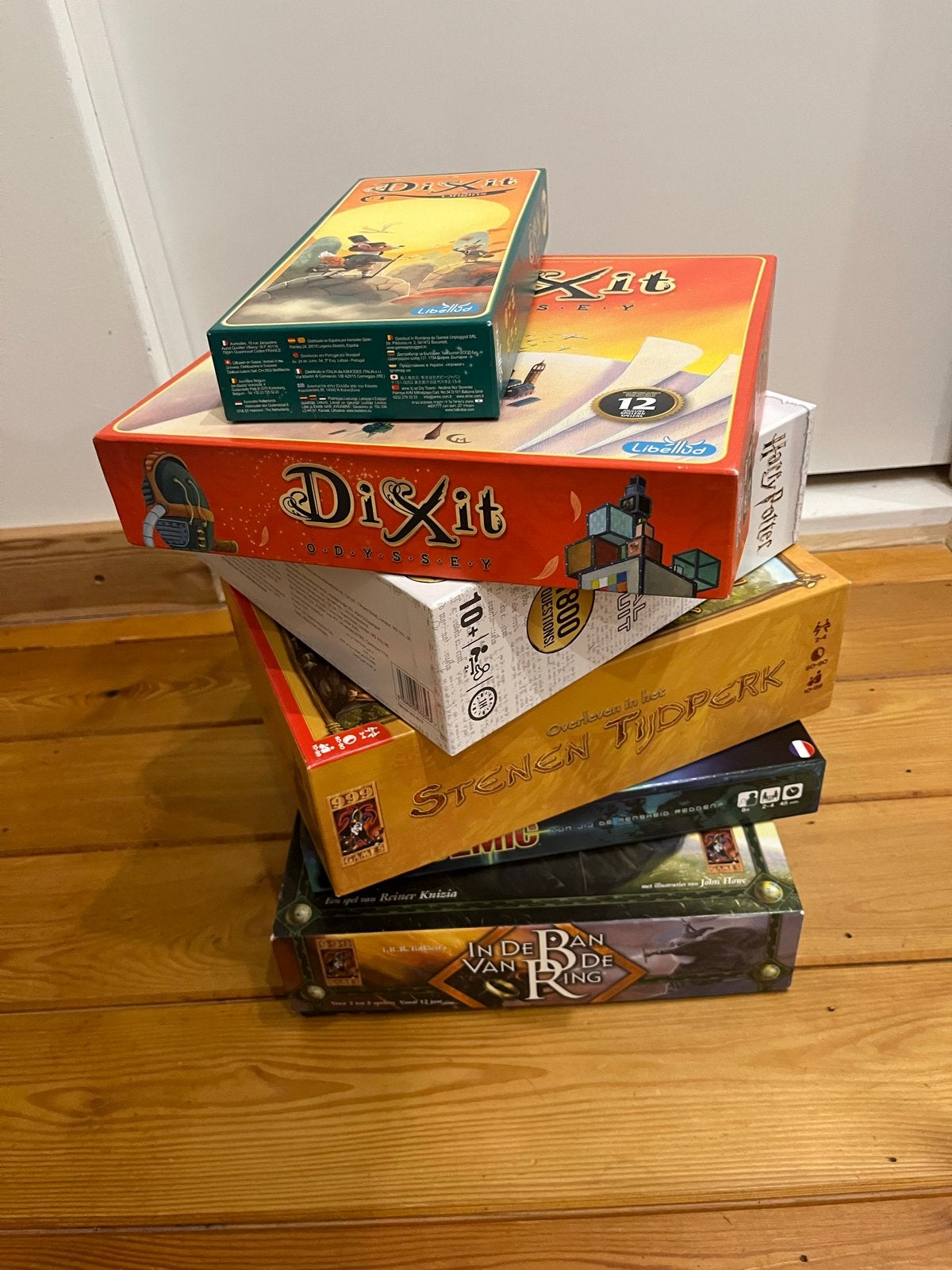 Diverse bordspellen: Dixit, LOTR, Harry Potter, Pandemic, St
