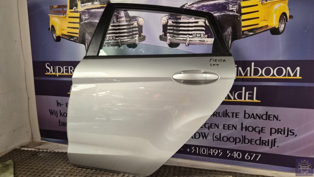 Ford Fiesta 6 (JA8) Deur 4Deurs links-achter grijs 7, Gebruikt, Deur, Info@ford.com, Ophalen of Verzenden