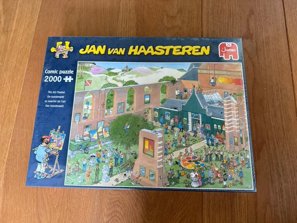 Jan van Haasteren puzzle - De kunstmarkt (Bergen) - 2000, Ophalen of Verzenden, Meer dan 1500 stukjes, Nieuw, Legpuzzel