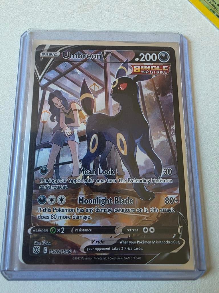 Umbreon V TG22/TG30 Holofoil Pokémon Kaart - Perfecte Staat, Ophalen, Zo goed als nieuw, Losse kaart