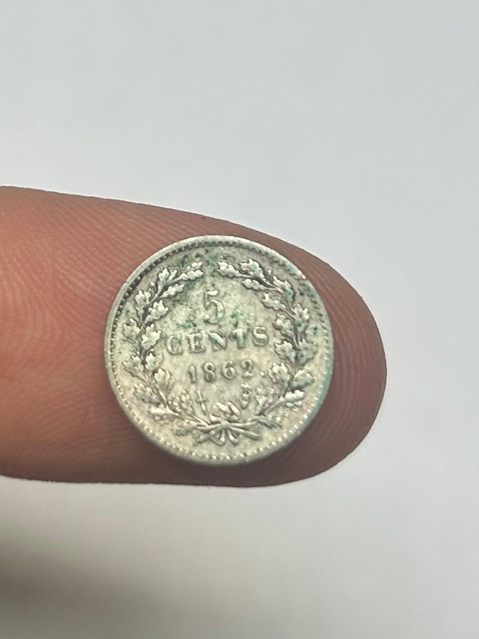 Zilveren 5 Cents Munt 1862 Koning Willem III, Koning Willem III, Zilver, Ophalen of Verzenden, Losse munt