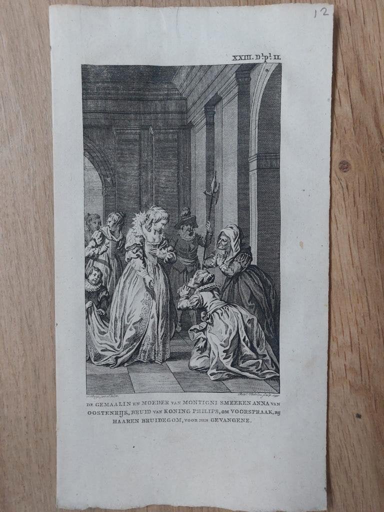 12 Anna van Oostenrijk moeder Montigni bruid Koning Philips, Antiek en Kunst, Ophalen of Verzenden
