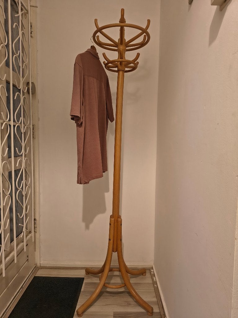 Klassieke Houten Thonet-Stijl Kapstok – Bistro Look, Huis en Inrichting, Woonaccessoires | Kapstokken, Onbekend, Ophalen of Verzenden