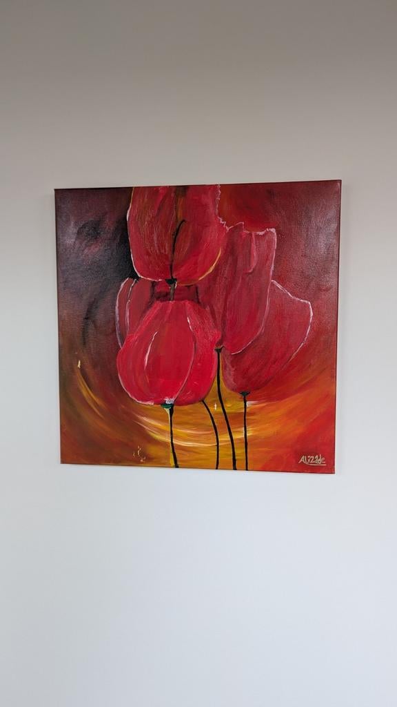 Tulpen schilderij van Alizade, Ophalen
