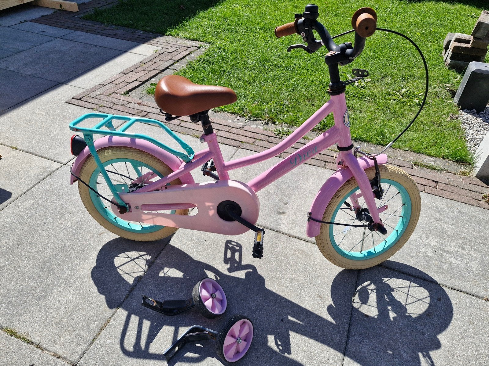 Fiets 14 inch, Ophalen, Zijwieltjes, Gebruikt, Minder dan 16 inch