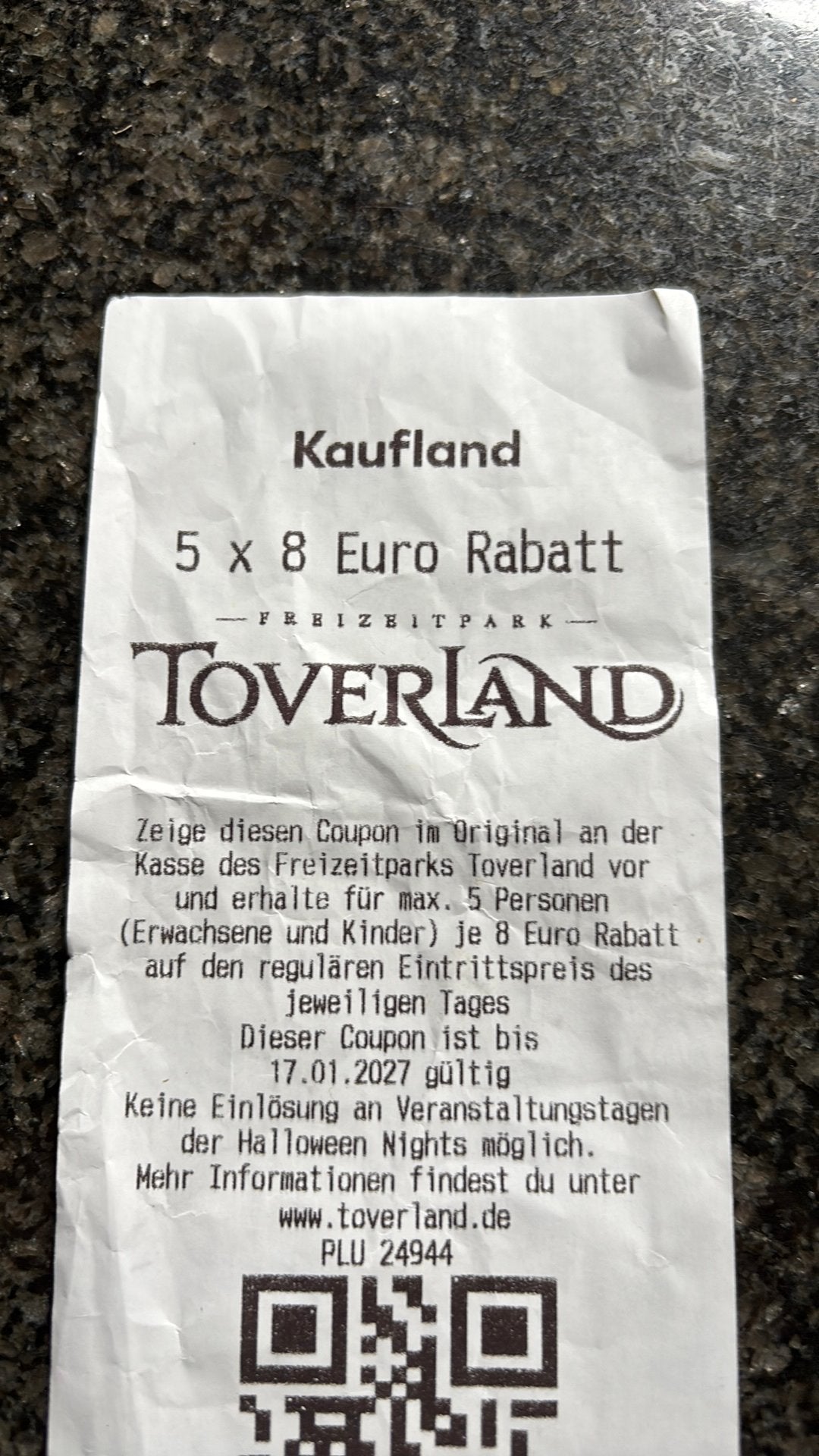 Korting ticket toverland teab, Tickets en Kaartjes, Recreatie | Pretparken en Attractieparken, Eén persoon, Kortingskaart