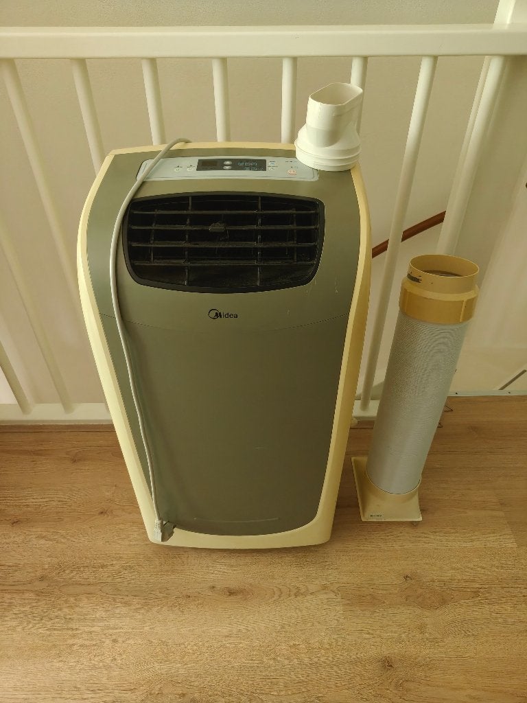Mobiele airco incl. slang Midea, Ophalen, Gebruikt, Minder dan 60 m³, 3 snelheden of meer