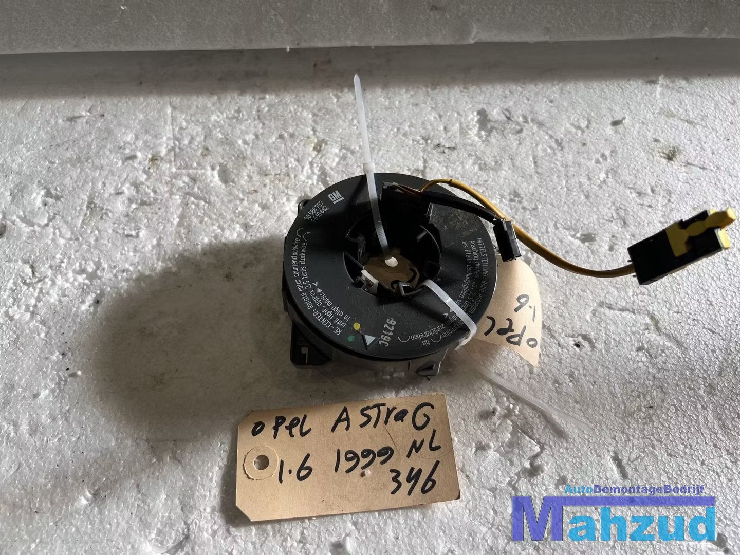 OPEL ASTRA G Sleepring airbagring 1998-2005 90588757, Gebruikt, Opel Automobile GmbH, Ophalen of Verzenden, Kontakt@opel-infoservice.de