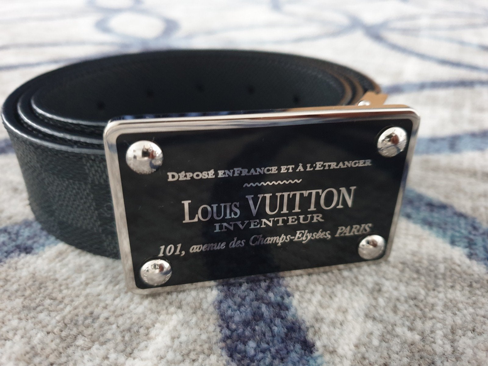 Louis Vuitton L'einventeur ceintuur reversible maat 90 €380, Kleding | Heren, Riemen en Ceinturen, Minder dan 95 cm, Ophalen of Verzenden