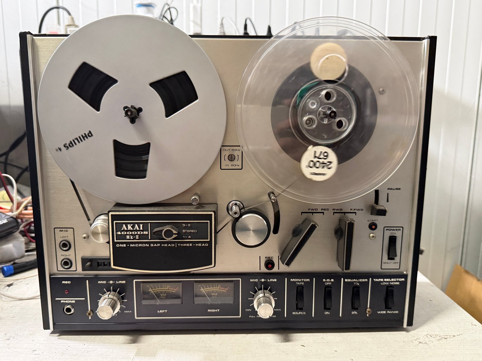 Akai 4000 DD MK2 Bandrecorder - Werkt prima, VU lampen defec, Akai, Bandrecorder, Akai, Ophalen