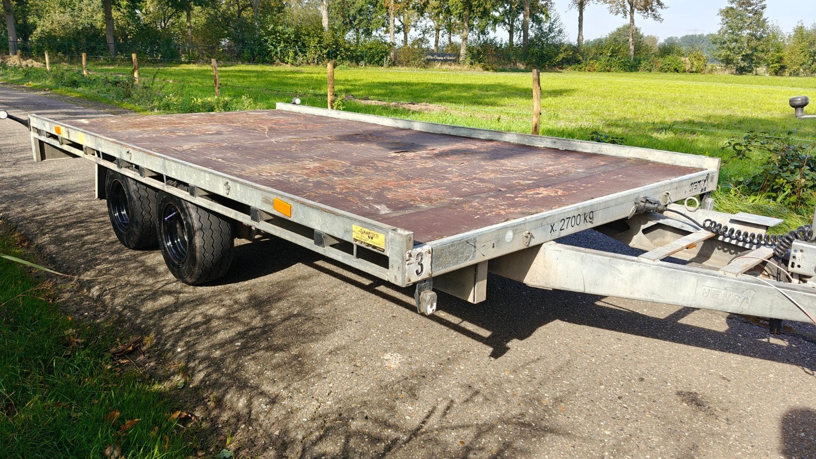 Henra auto ambulance 400x200 2700kg aanhanger rijplaten, Ophalen, Gebruikt, ., Henra