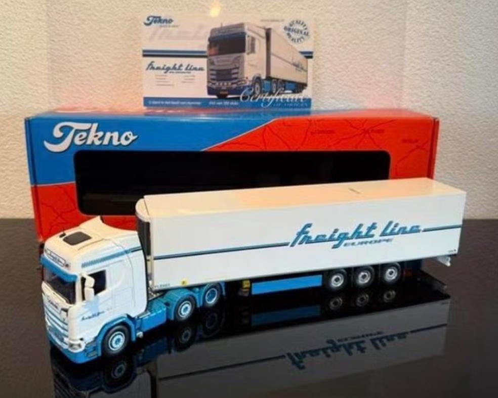 Tekno Scania Freightline schaalmodel 1:50 + certificaat, Hobby en Vrije tijd, Modelauto's | 1:50, Verzenden, Nieuw, Bus of Vrachtwagen