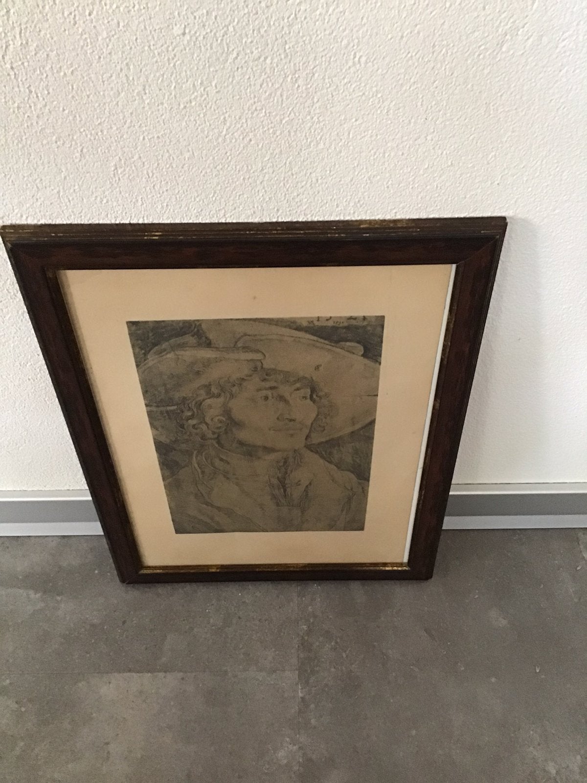 Michelangelo getekend door Albrecht Durer, ingelijst, Antiek en Kunst, Ophalen of Verzenden