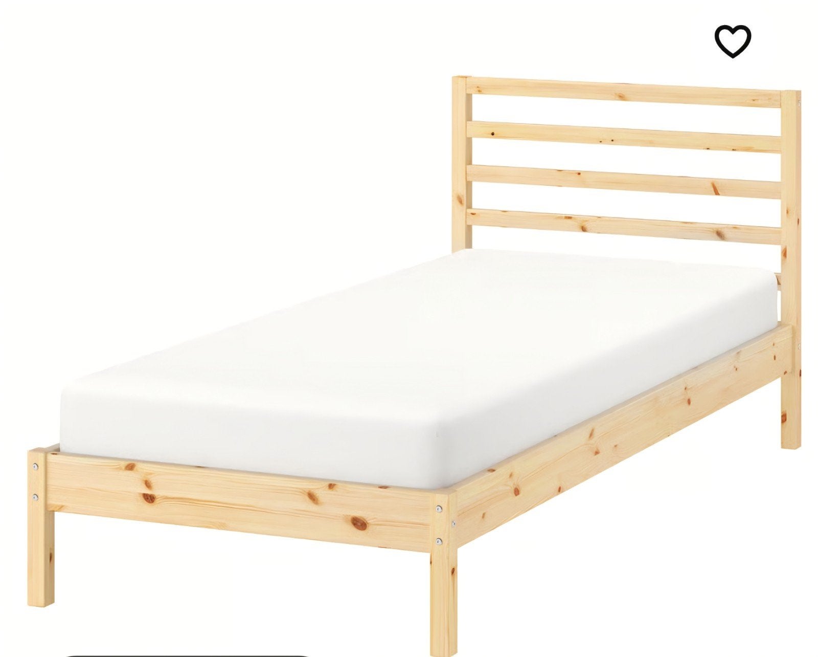 IKEA Tarva bed met lattenbodem, Ophalen, 90 cm, Zo goed als nieuw, 200 cm