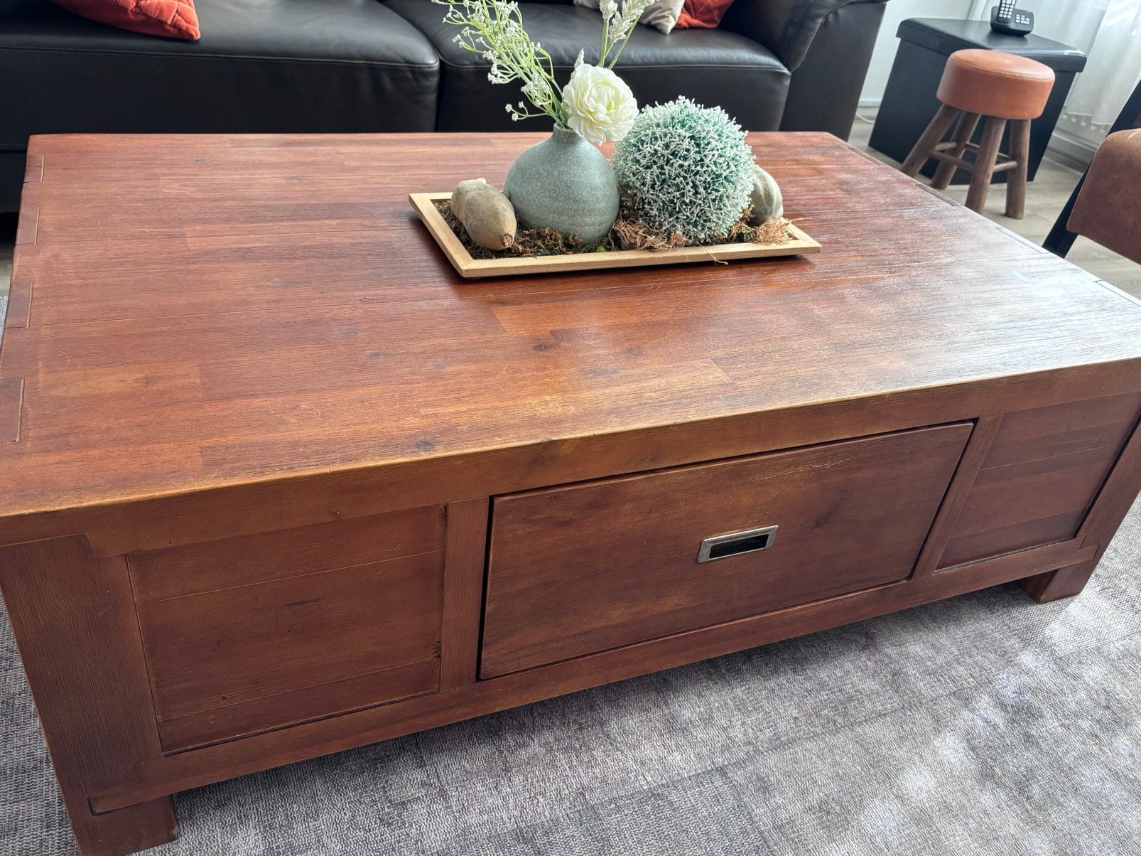Salontafel, 100 tot 150 cm, 50 tot 100 cm, Zo goed als nieuw, Overige houtsoorten
