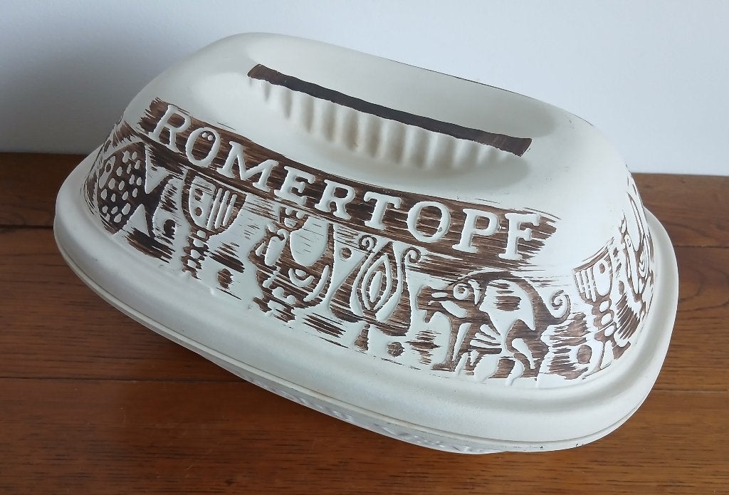 Romertopf West Germany, type 111, cremekleurig, Beige, Ophalen of Verzenden, Steen/keramiek, Overige merken