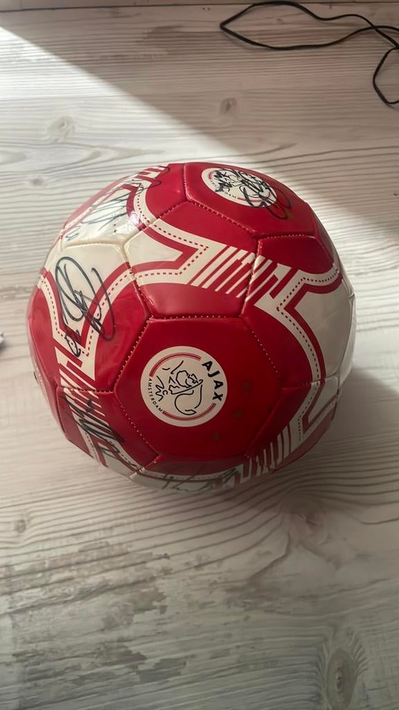 Ajax bal met handtekeningen, Maat XL, Ophalen of Verzenden, Zo goed als nieuw, Bal