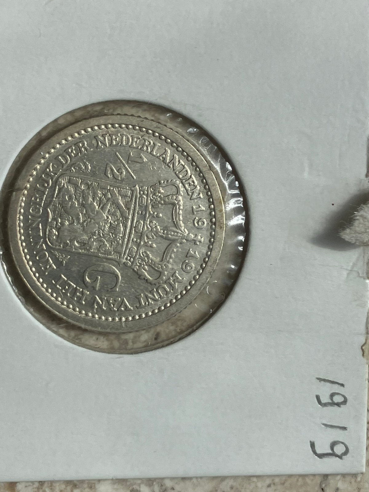 1/2 gulden 1919 koningin Wilhelmina, ½ gulden, Zilver, Ophalen of Verzenden, Koningin Wilhelmina