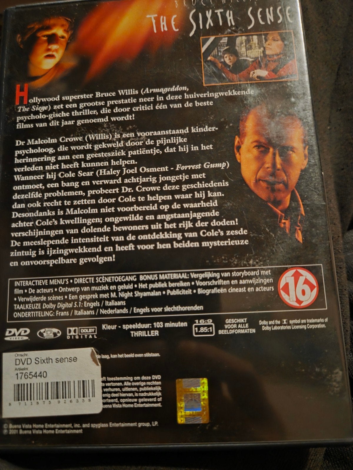The Sixth Sense, Vanaf 16 jaar, Ophalen of Verzenden, Zo goed als nieuw, Actiethriller