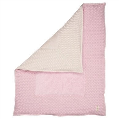 Koeka boxkleed wafelstof roze/wit, Ophalen, Zo goed als nieuw, Rechthoekig, Boxkleed