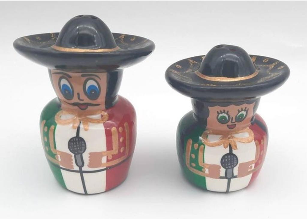 Mexicaanse man en vrouw aardewerk peper en zout stel, Overige typen, Ophalen of Verzenden, Zo goed als nieuw, Steen/keramiek