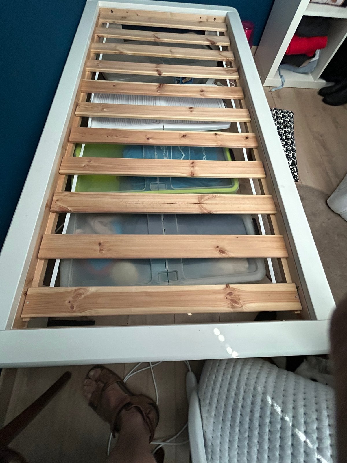 (Logeer)bed  incl. Matras 90x200, Ophalen, 90 cm, Eenpersoons, Wit