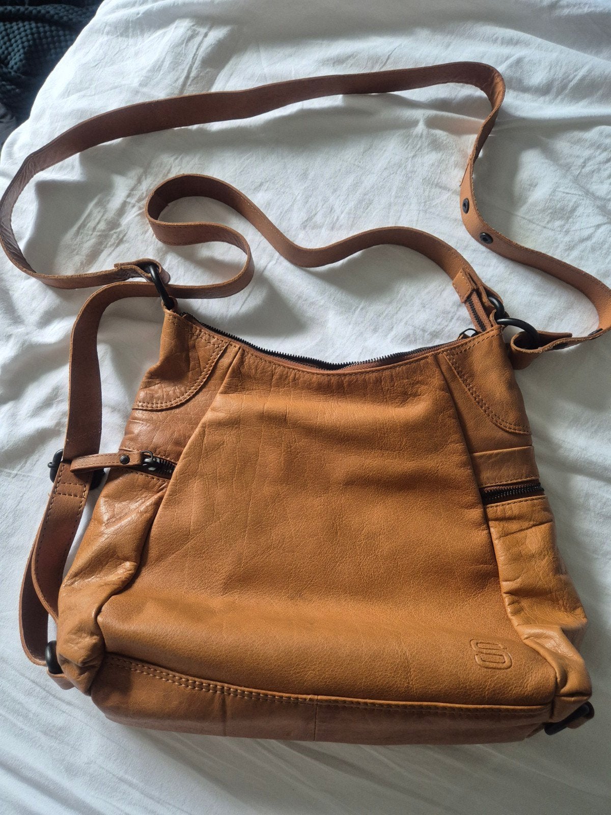 Lederen tas spikes & sparrows. Cognac., Ophalen of Verzenden, Zo goed als nieuw, Bruin