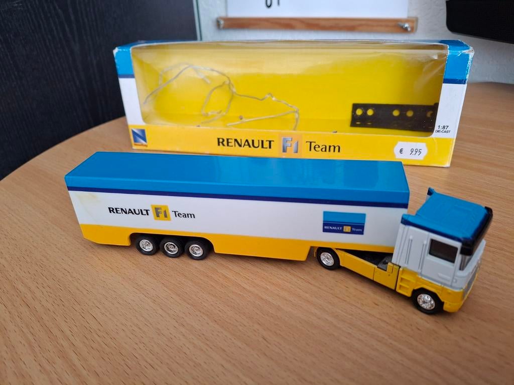 Renault F1 team transporter Newray 1:87, Ophalen of Verzenden, Zo goed als nieuw, Formule 1