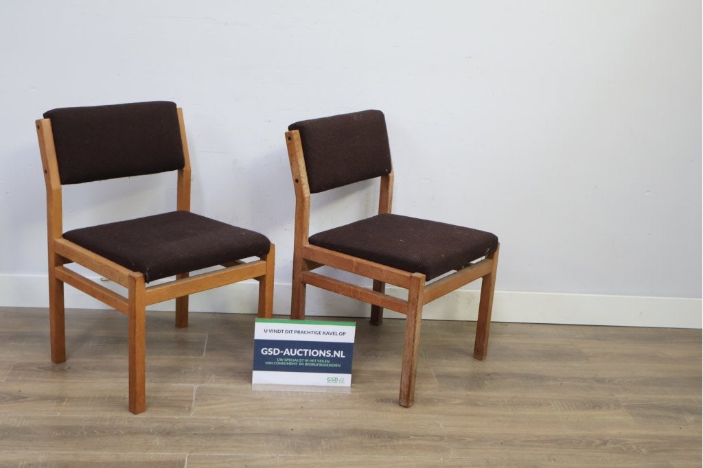 Set van 2 vintage Pastoe SA07 stoelen - Cees Braakman, Ophalen of Verzenden, Niet ingevuld, Niet ingevuld, Niet ingevuld