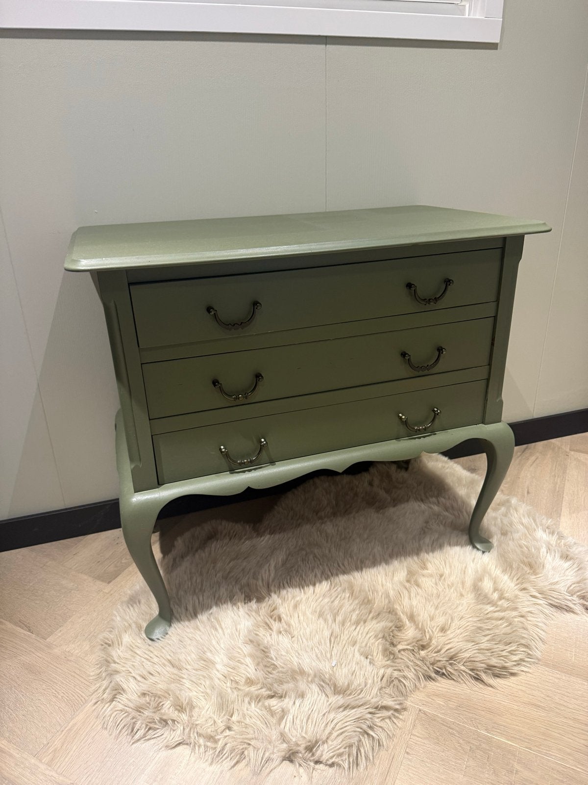 Groene Ladekast Landelijke / Vintage Stijl, Huis en Inrichting, Kasten | Ladekasten, Ophalen, Gebruikt, 50 tot 100 cm, 3 of 4 laden