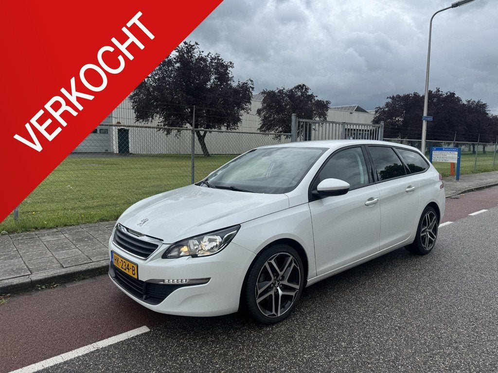 Peugeot 308 SW 1.6 BlueHDI Blue Lease Pack EURO 6/PARELMOER, Voorwielaandrijving, Gebruikt, 4 cilinders, Wit