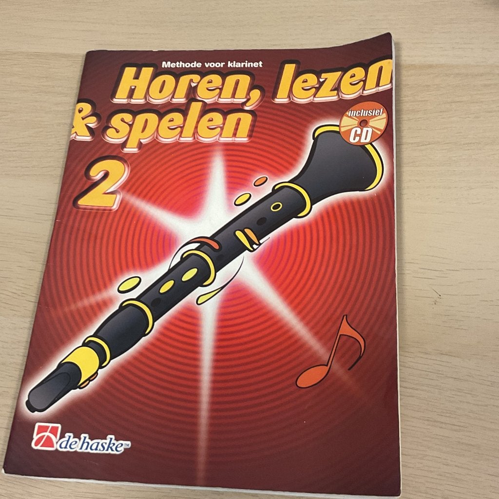 Muziekboek klarinet horen lezen spelen 2, Muziek en Instrumenten, Bladmuziek, Ophalen, Overige genres, Les of Cursus, Zo goed als nieuw