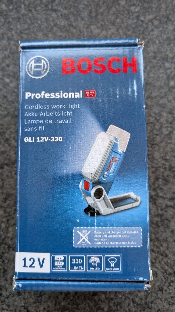 Nieuwe Bosch GLI 12 V-330 LED lamp, Doe-het-zelf en Verbouw, Bouwverlichting, Ophalen of Verzenden, Nieuw, Minder dan 50 watt