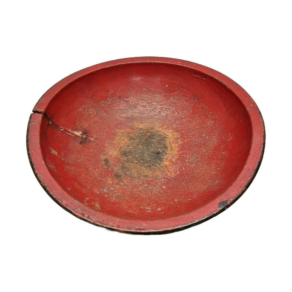 Antiek Japans houten Urushi deegkom, Ophalen of Verzenden