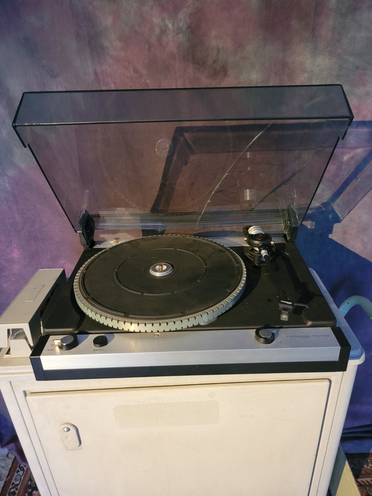 Thorens TD 110 Platenspeler - Klassiek Geluid, Audio, Tv en Foto, Platenspelers, Ophalen, Gebruikt, Platenspeler, Thorens