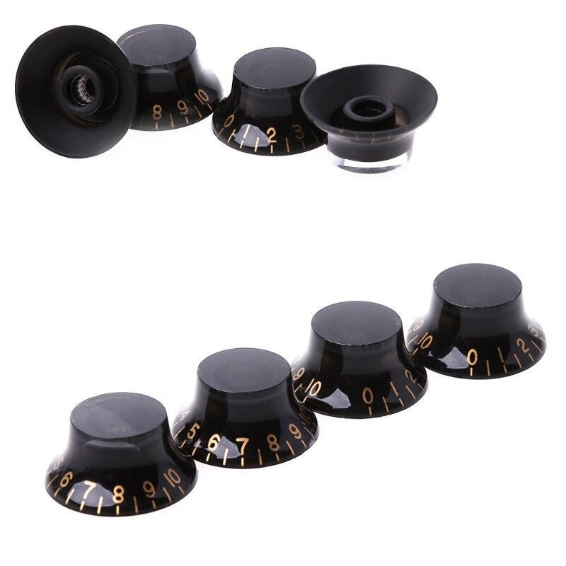 (4pcs) black hat speed knobs with golden letters, Muziek en Instrumenten, Nieuw, 4613CB, Ophalen of Verzenden, Elektrische gitaar